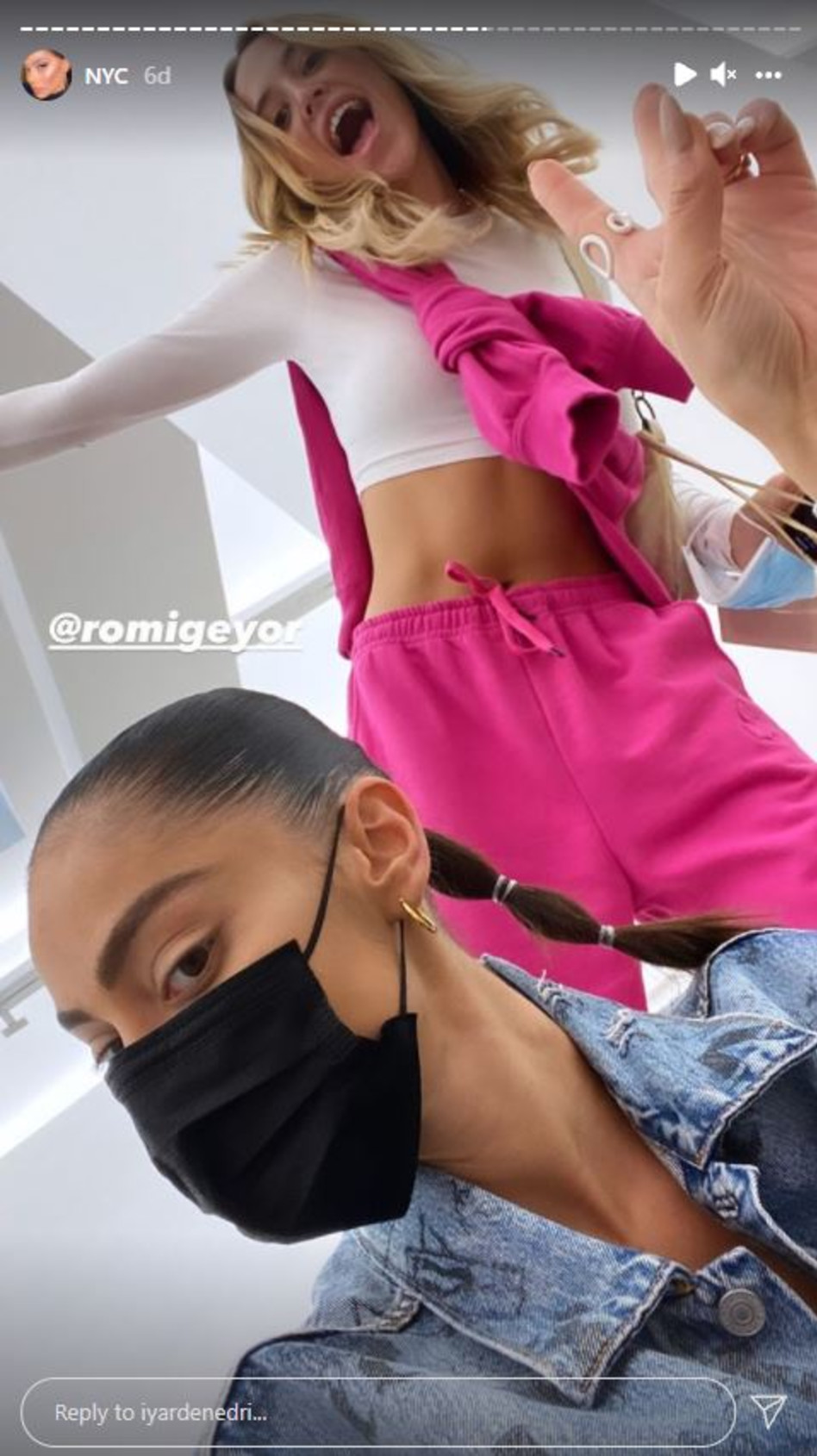 רומי גיאור, ירדן אדרי (צילום: צילום מסך אינסטגרם)