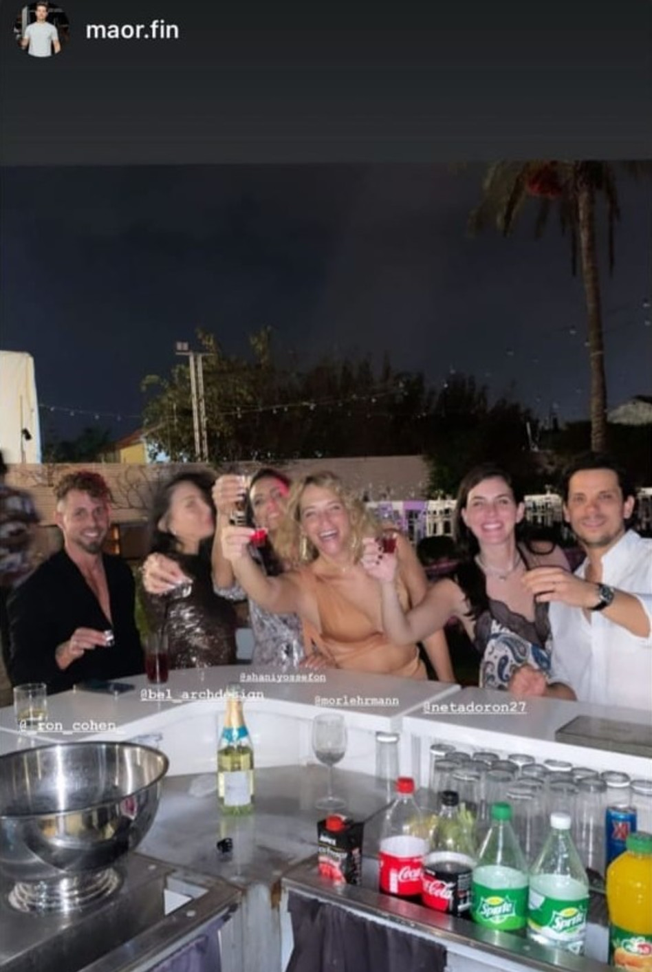 מאור פינקלשטיין, נטע דורון, מור לרמן, שני יוסיפון, בת אל לוי (צילום: צילום מסך אינסטגרם)
