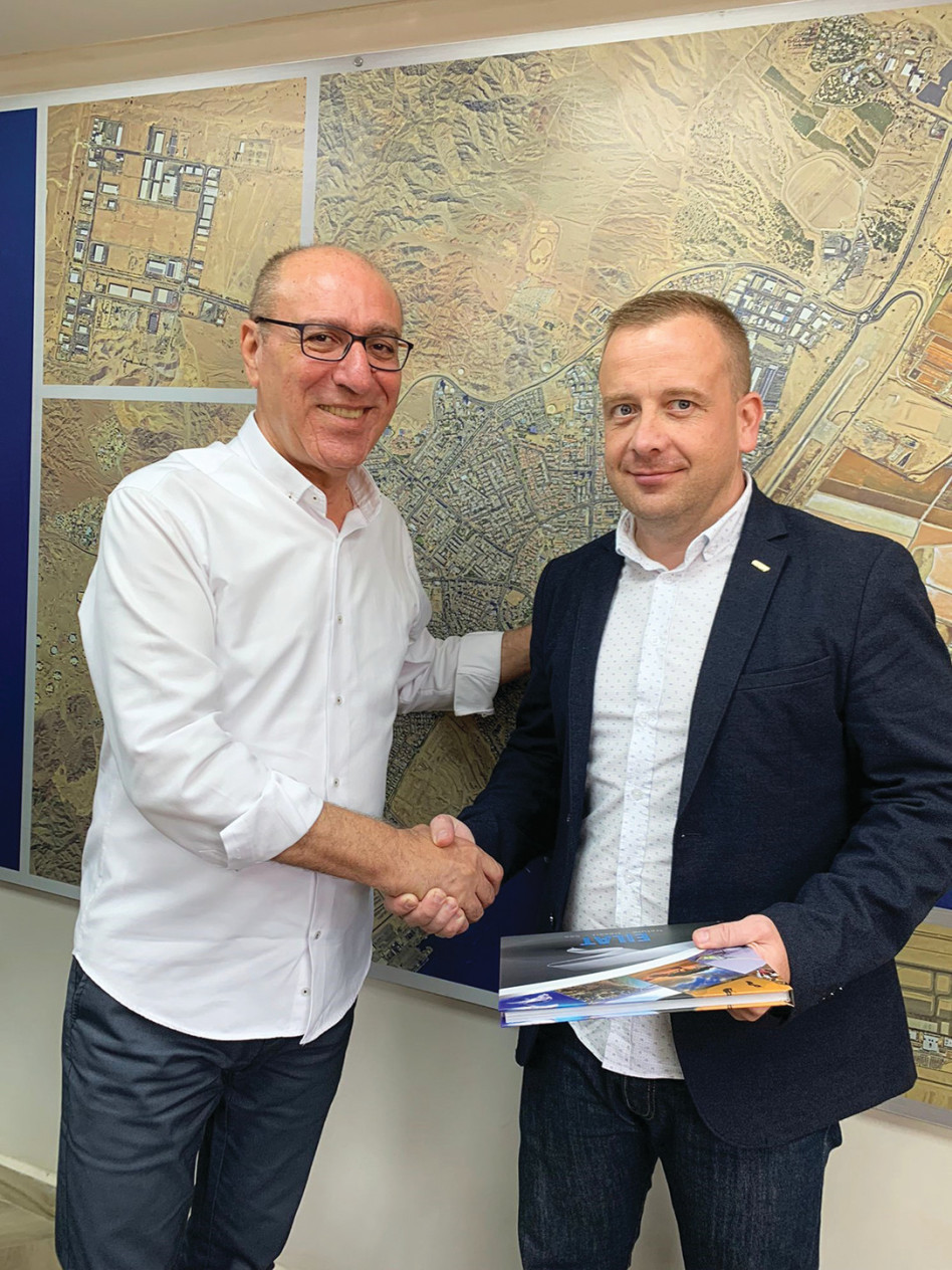 בובאן טוטובסקי, אלי לנקרי (צילום: דוברות עיריית אילת)