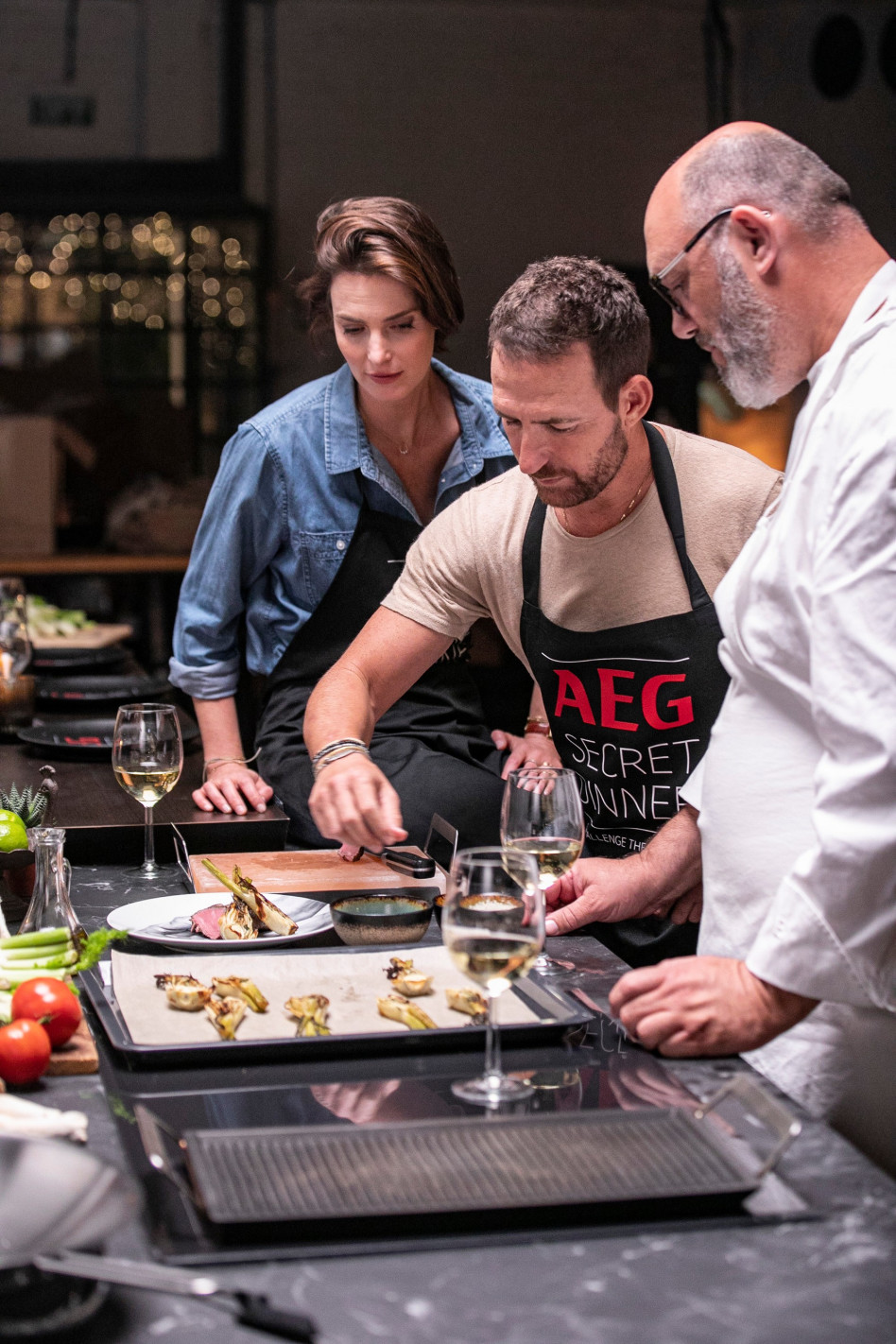 מושיק רוט, אורי פפר, יעל גולדמן (צילום: לנס הפקות)