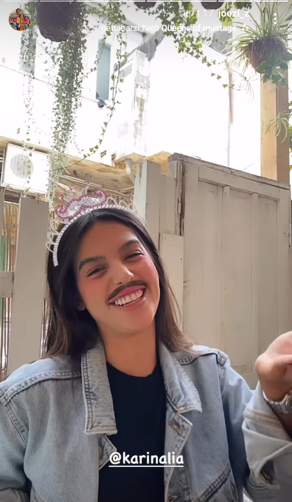 ג'וזי מצלם את קארין עליה (צילום: צילום מסך אינסטגרם)