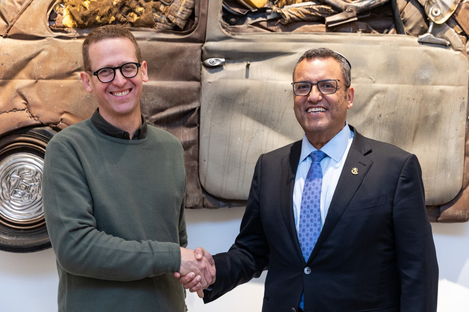 משה ליאון ואמון יריב&nbsp; (צילום: מולי גולדברג)