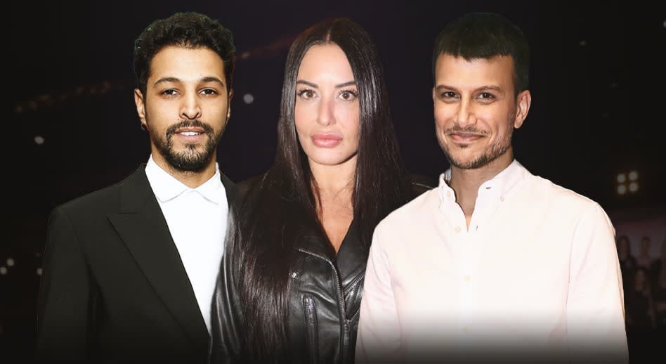 אסי עזר, מאיה בוסקילה, יהודה נהרי (צילום: אור גפן,רפי דלויה,Getty Images -John Lamparski)