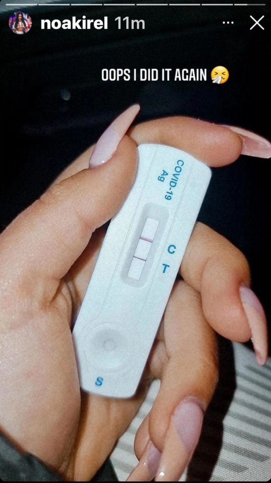 נועה קירל חיובית לקורונה (צילום: צילום מסך אינסטגרם)