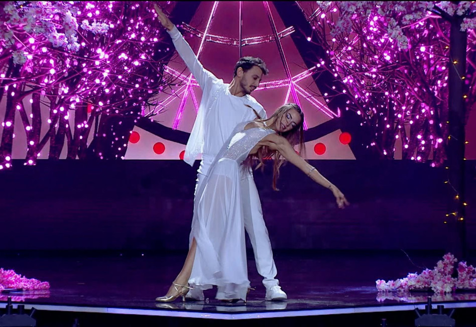 ג'וליה שחר, לירן דנינו (צילום: צילום מסך מתוך ''רוקדים עם כוכבים'' '''קשת 12)