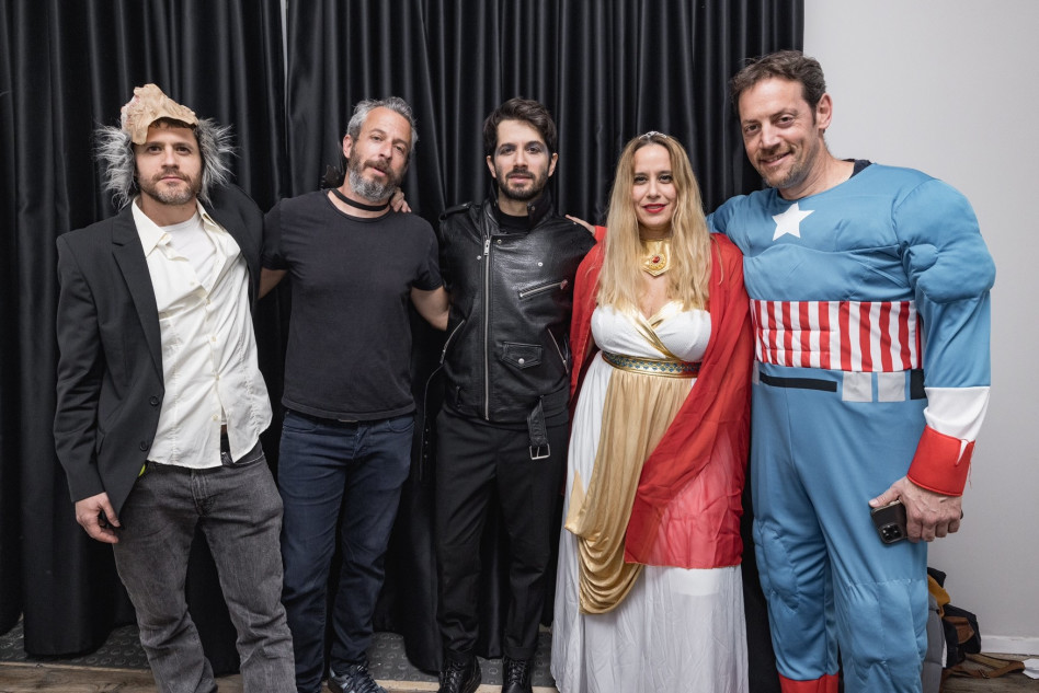 תומר אמיתי, נטע פלר, רן דנקר, יונתן אדלסהיים, וליאור שכטר (צילום: תומר פולטין)