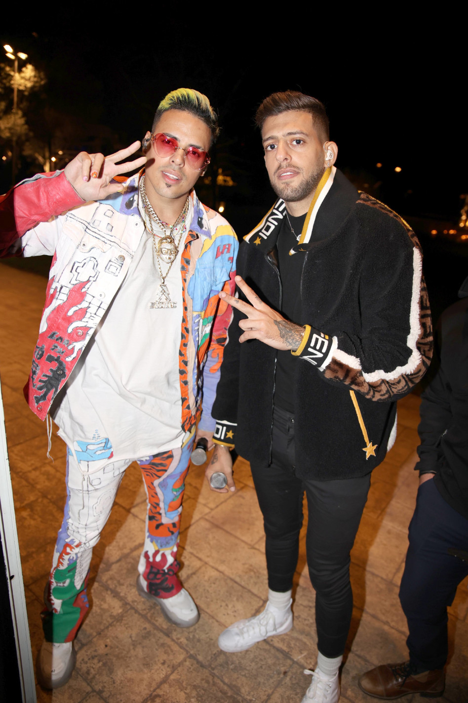 הקפיצו את האורחים. סטטיק ובן אל (צילום: אור גפן)