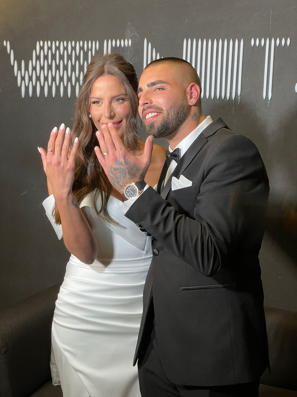 נסרין קדרי ורום שמיר, יום החתונה (צילום: עומרי לוי)