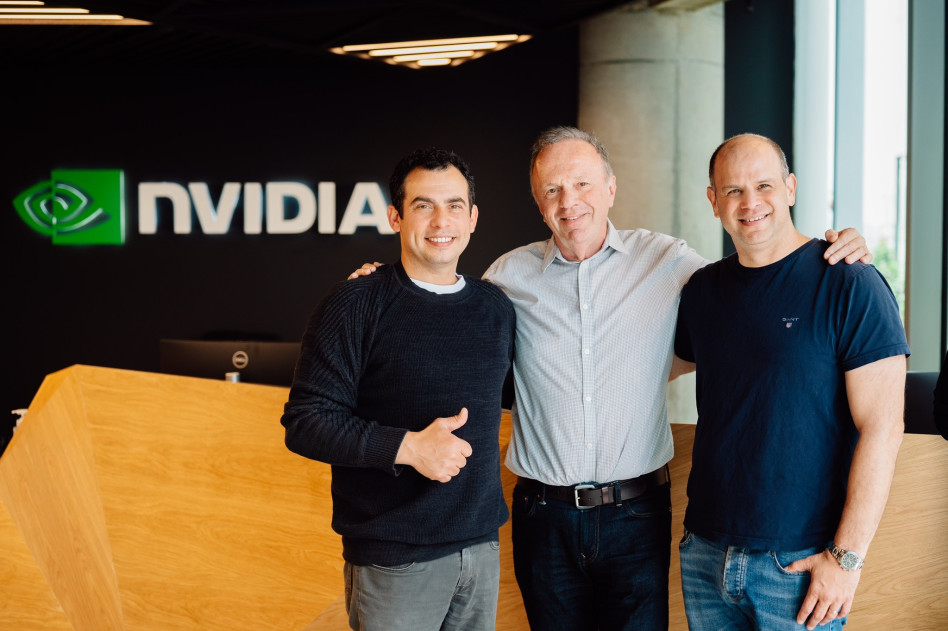 עידו בוקשפן, מיכאל כגן ועמית קריג (צילום: באדיבות אנבידיה)