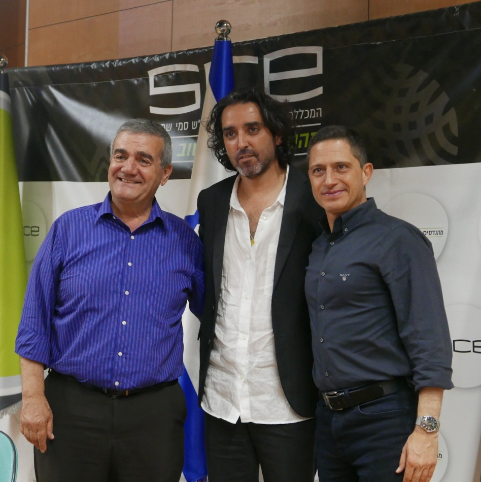 רוביק דנילוביץ, נתנאל אלפסי ויהודה חדד (צילום: מכללת SCE)