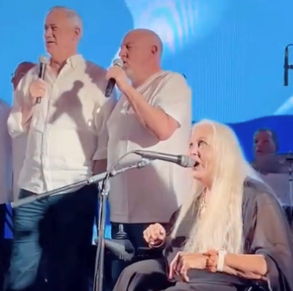 מירי אלוני, הראל ויזל ובני גנץ (צילום: צילום מסך אינסטגרם)