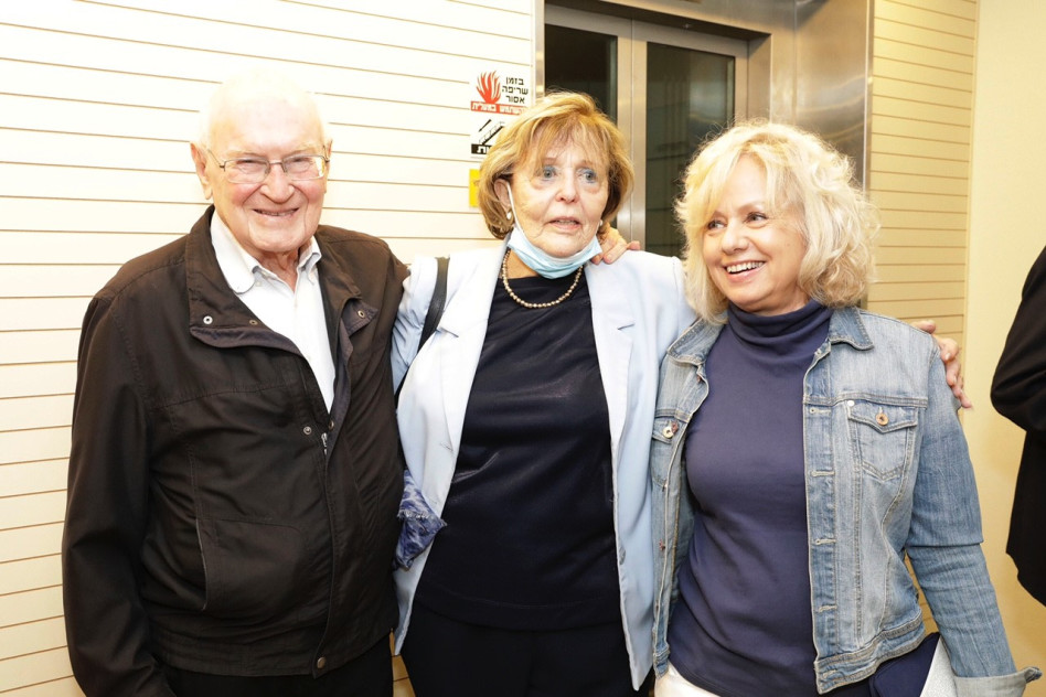 גלי בהרב-מיארה, עדנה ארבל ויצחק זמיר (צילום: יעל צור)