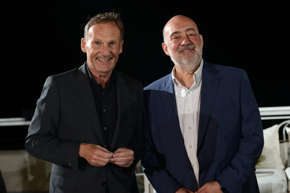 רון פרושאור והאנס יואכים ואצקה (צילום: מוקי שוורץ)