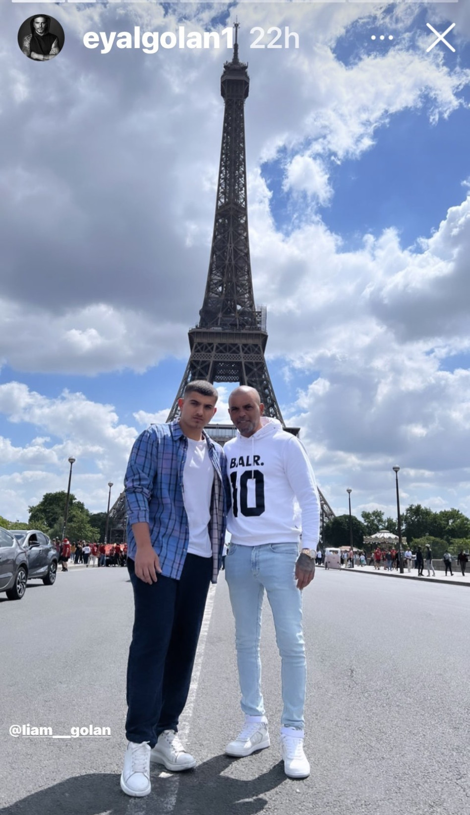 אייל גולן, ליאם גולן (צילום: צילום מסך אינסטגרם)