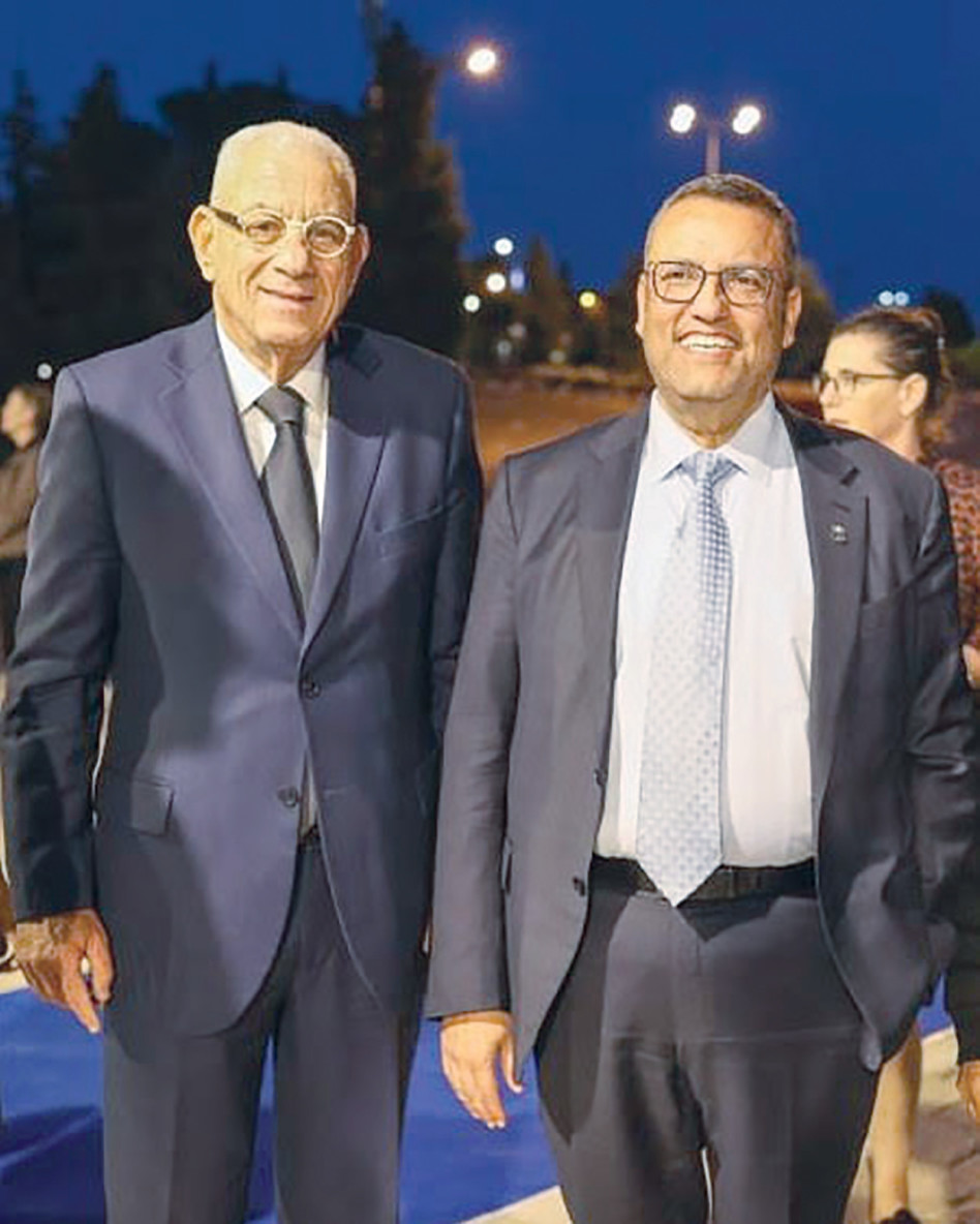 משה לאון ועו''ד נחום פינברג (צילום: דור פזואלו)