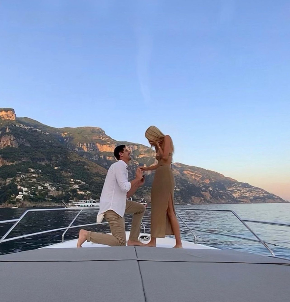 מאורסים. מישל גרציג וטיבו קורטואה (צילום: יח''צ)