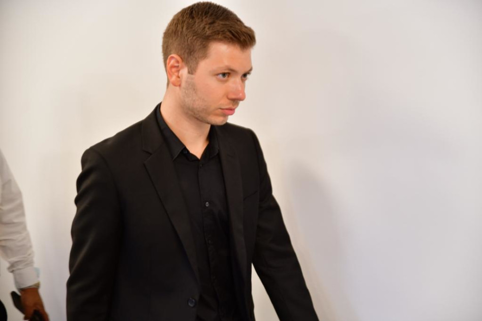 יאיר נתניהו בבית המשפט בתביעת הדיבה נגד אהוד אולמרט (צילום: אבשלום ששוני)