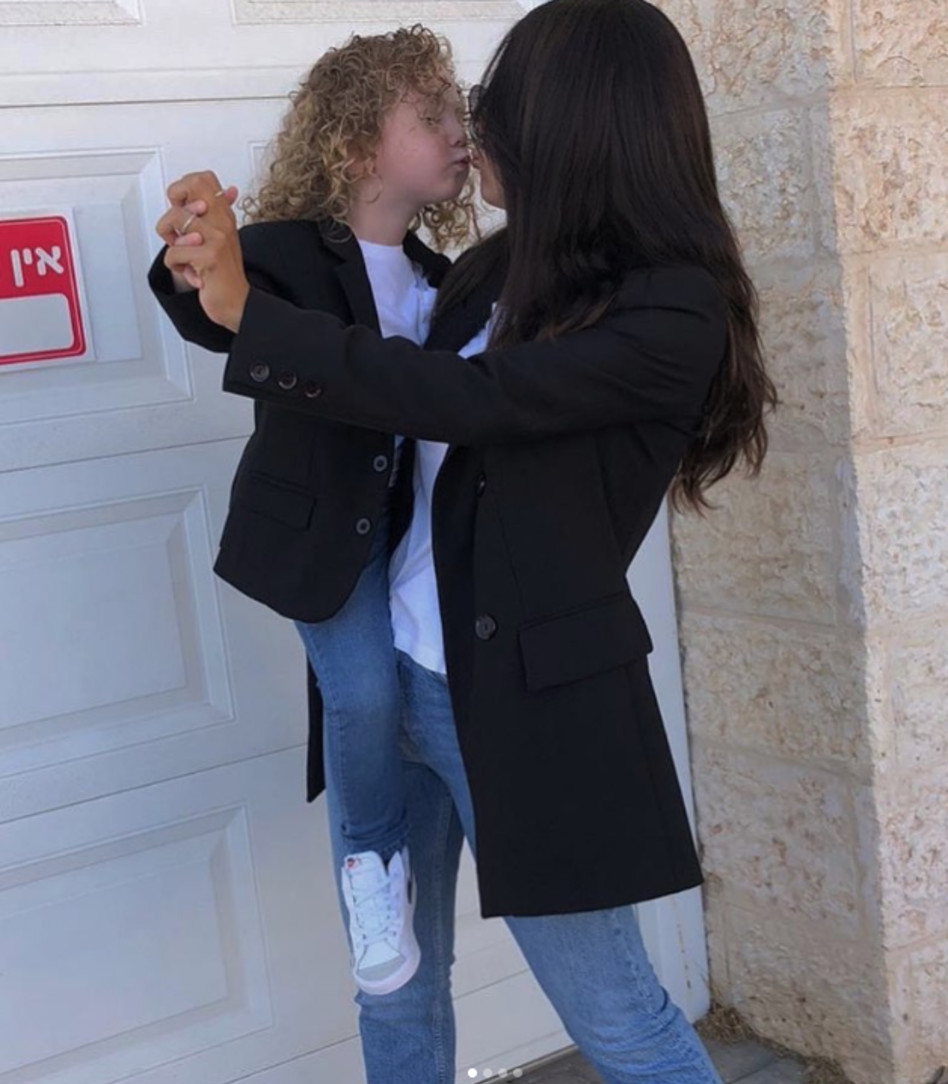 בר כהן ובנה ליאו (צילום: צילום מסך אינסטגרם)