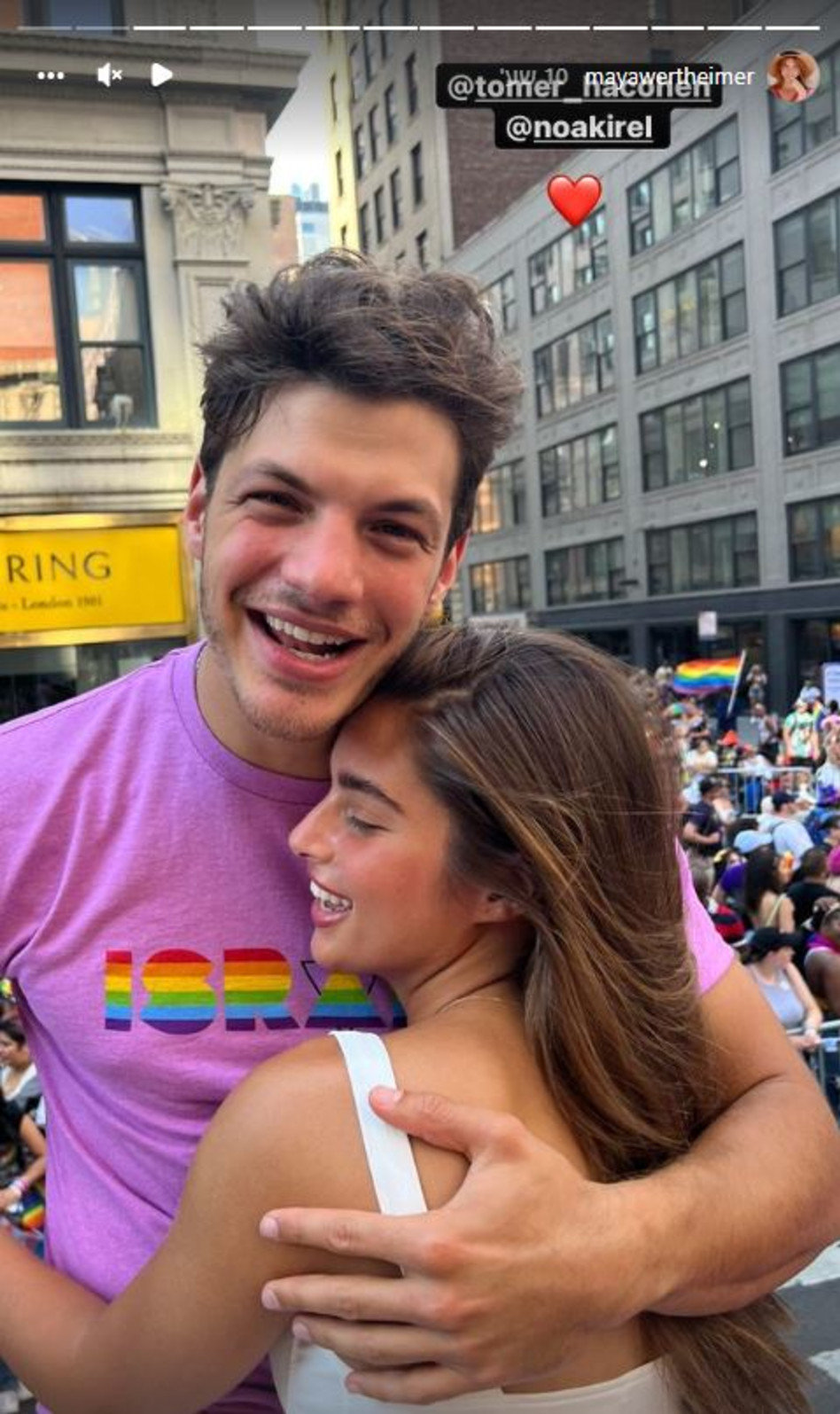 נועה קירל, תומר הכהן (צילום: צילום מסך אינסטגרם)