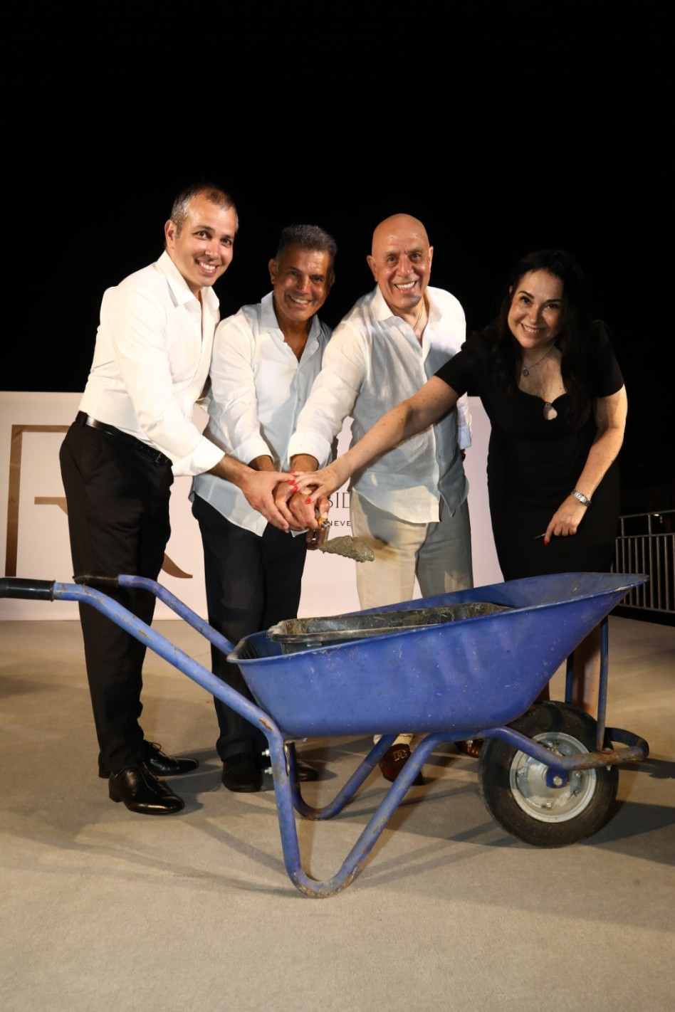 מיכל גור, מריו זוזל, עמי בר-משיח ושמר גוב (צילום: סיון פרג')