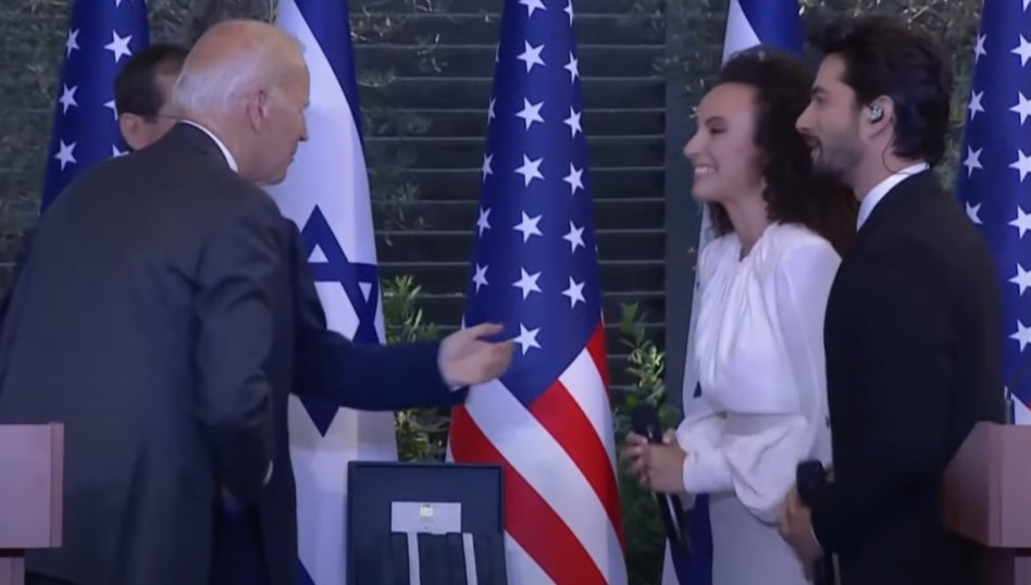 ג'ו ביידן, יובל דיין ורן דנקר (צילום: צילום מסך לע''מ)