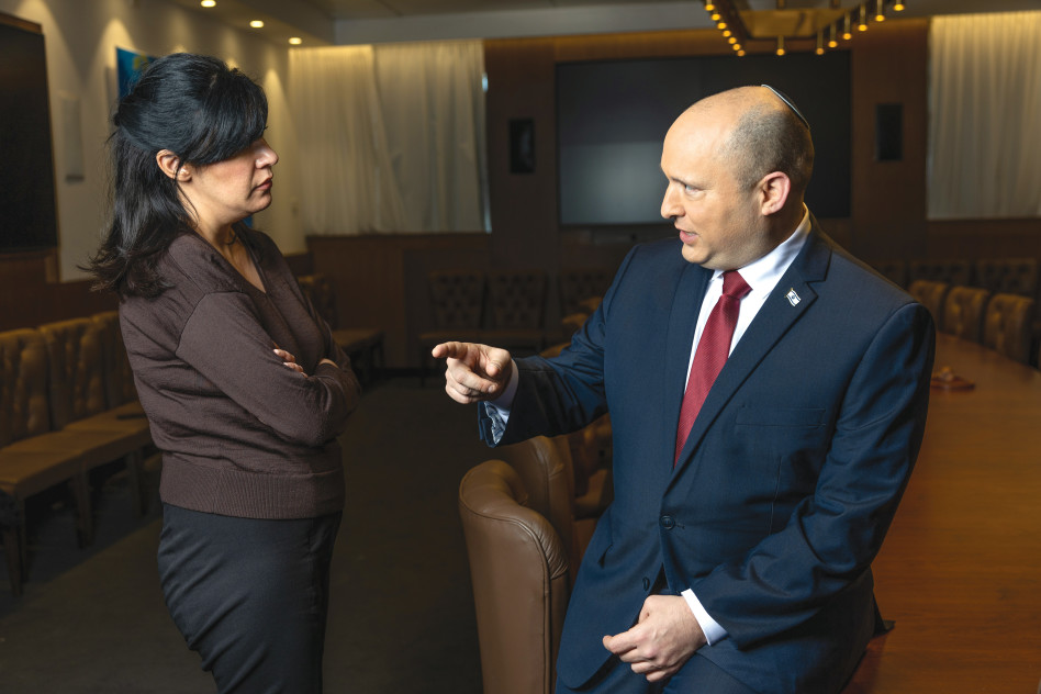 נפתלי בנט ושמרית מאיר (צילום: יונתן זינדל פלאש 90)