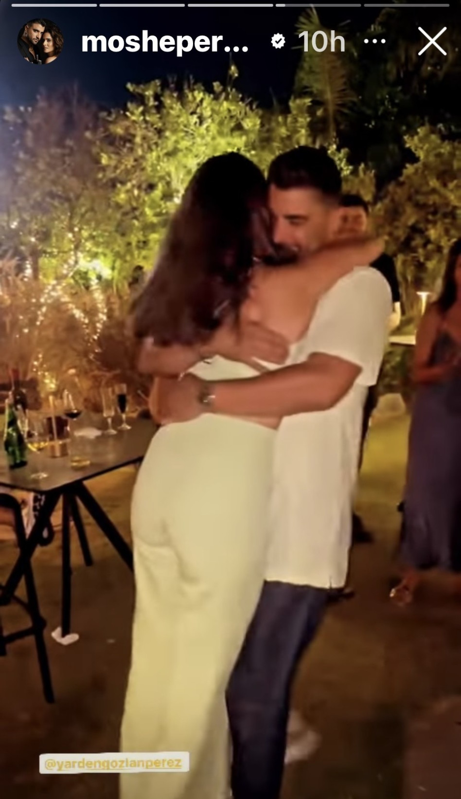 משה פרץ, ירדן גוזלן (צילום: צילום מסך אינסטגרם)