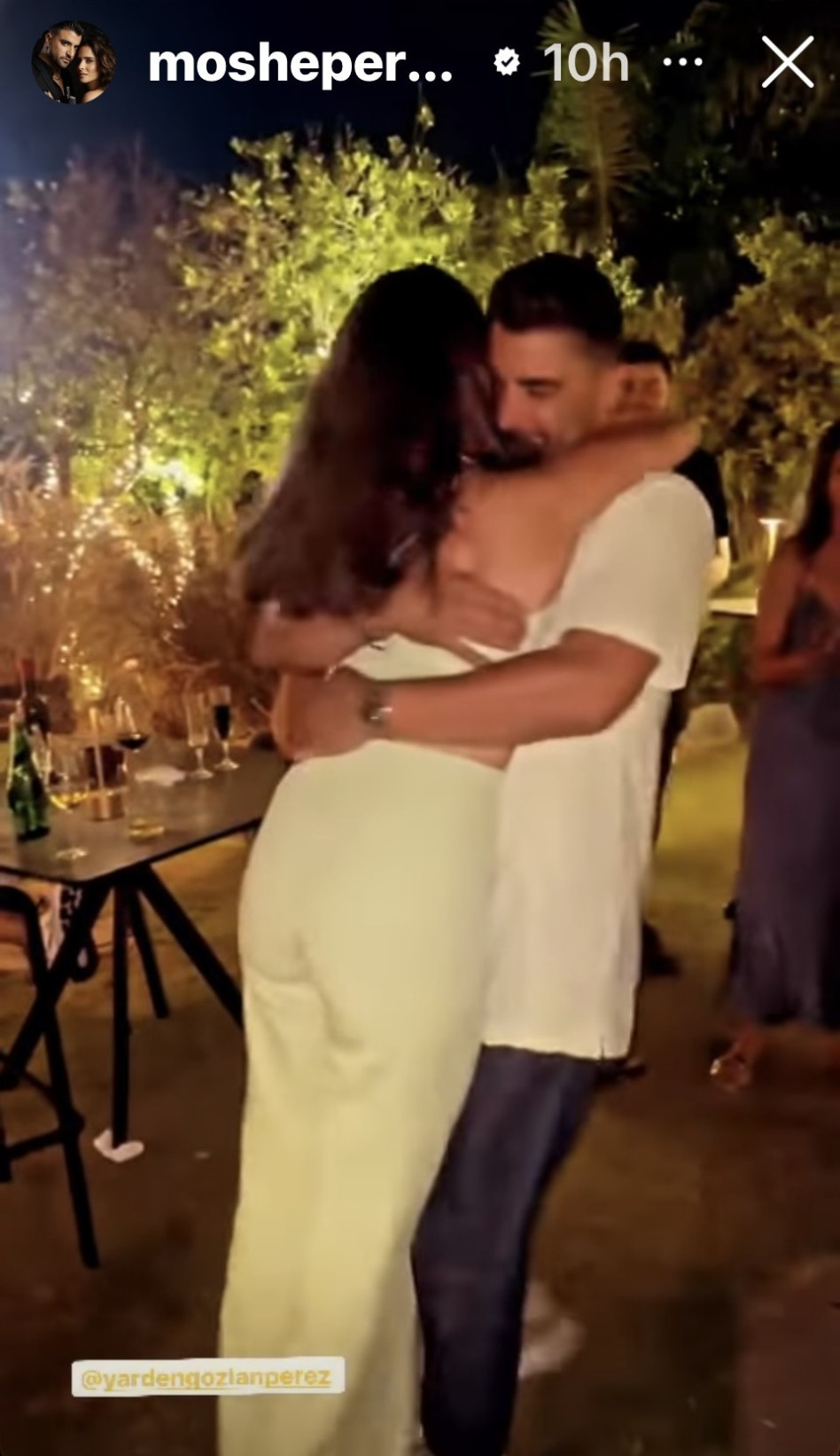 משה פרץ, ירדן גוזלן (צילום: צילום מסך אינסטגרם)