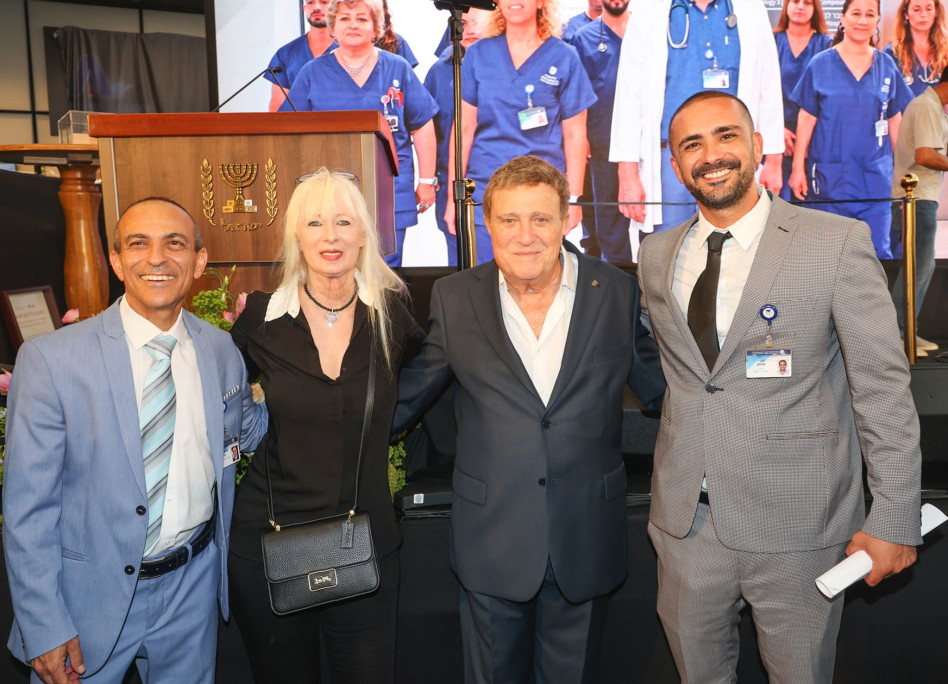 אבי שושן, יהורם גאון, דבורה שרר, פרופסור גמזו (צילום: דוברות איכילוב)