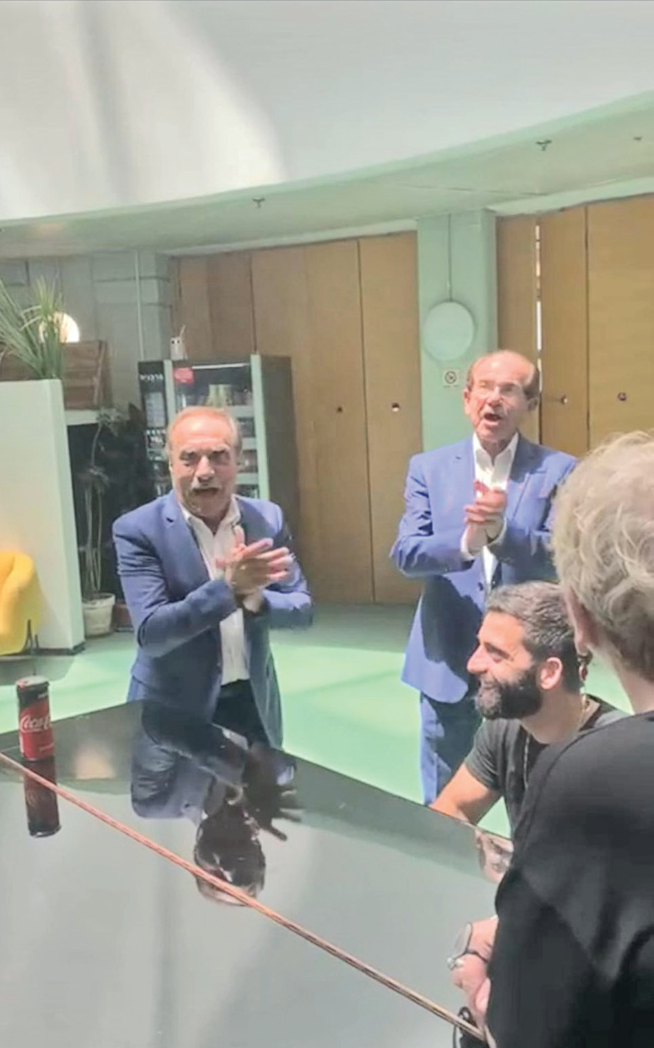 בני רוזנבאום, ישראל גוטסדינר ואליעד נחום (צילום: דנה גוטסדינר)