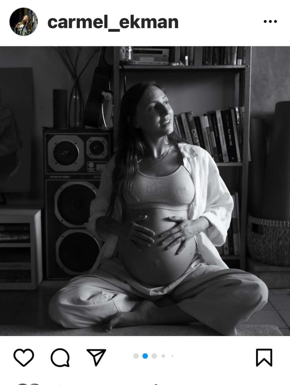 כרמל אקרמן בהיריון (צילום: צילום מסך אינסטגרם)