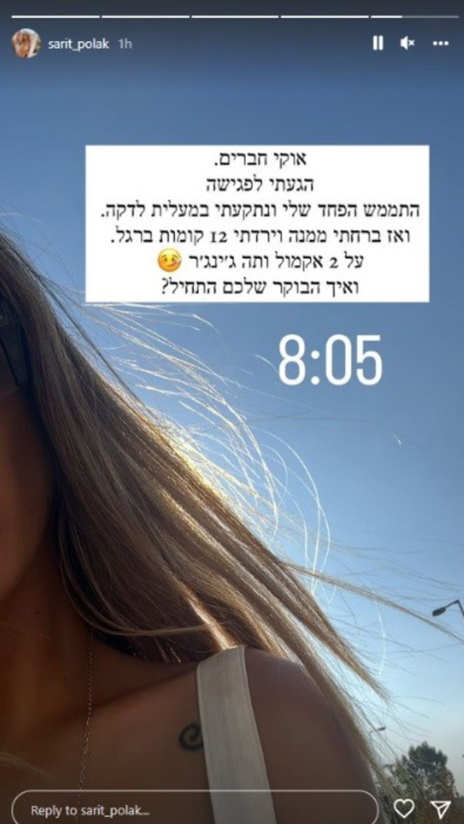 שרית פולק (צילום: צילום מסך אינסטגרם)