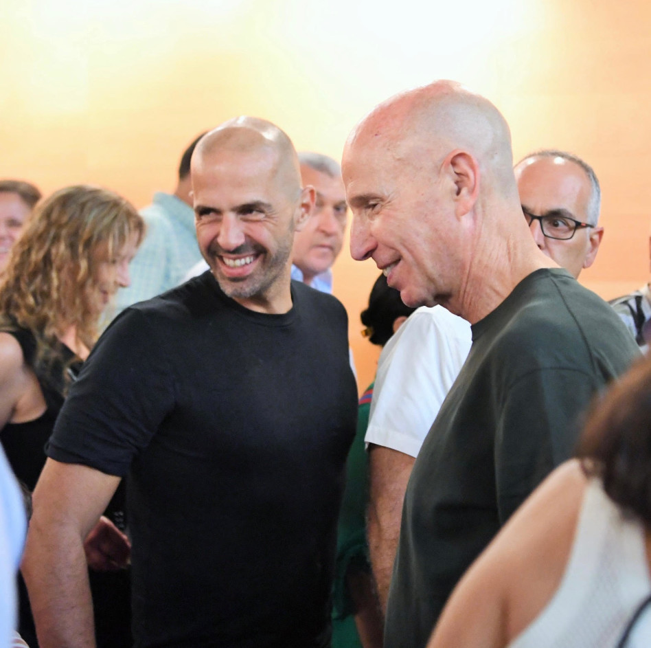 לוני הרציקוביץ ואורי אנג'ל (צילום: ראובן כהן)