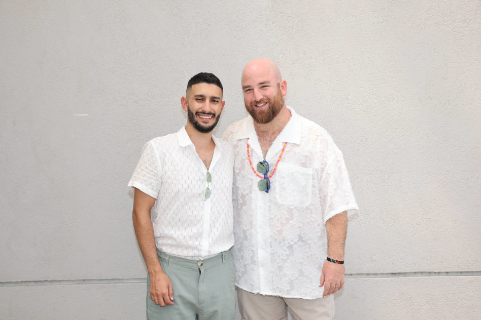 הנשואין הטריים יואב מאיר ובן זוגו ארי אושרי (צילום: אור גפן)