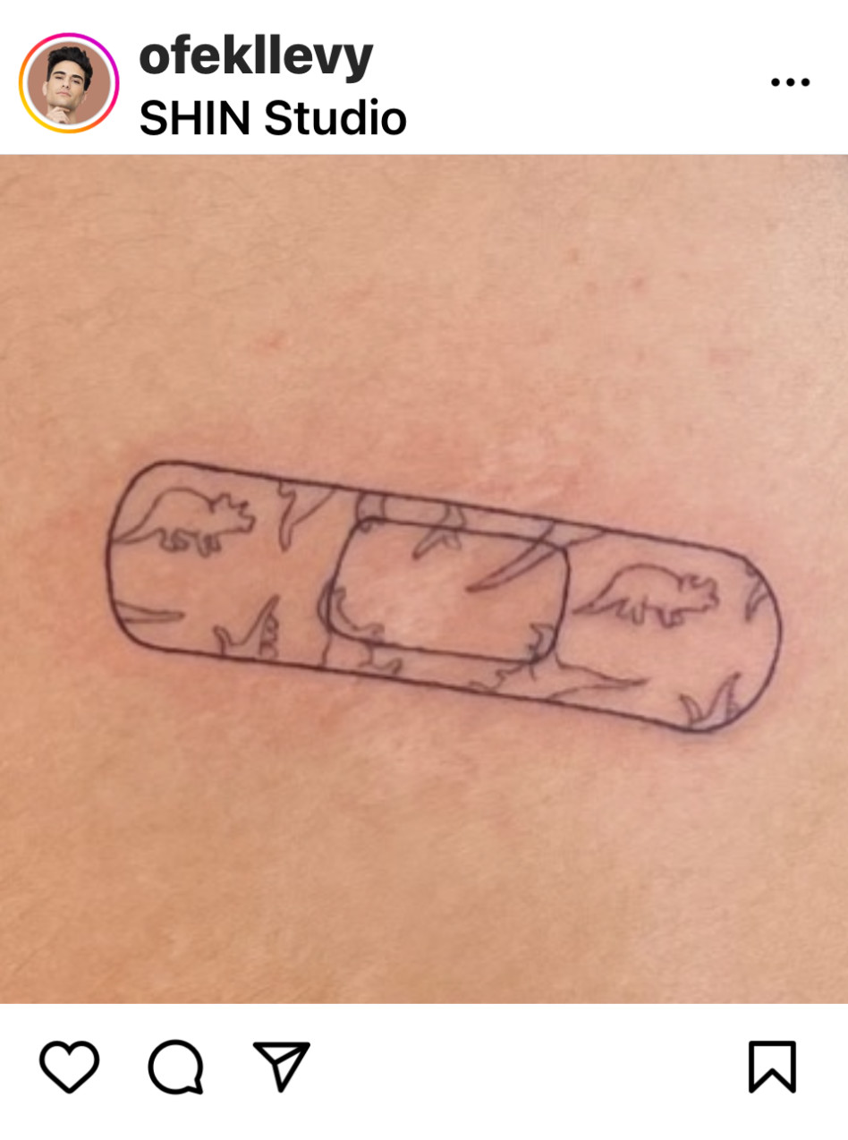 הקעקוע החדש של אופק לוי (צילום: צילום מסך אינסטגרם)