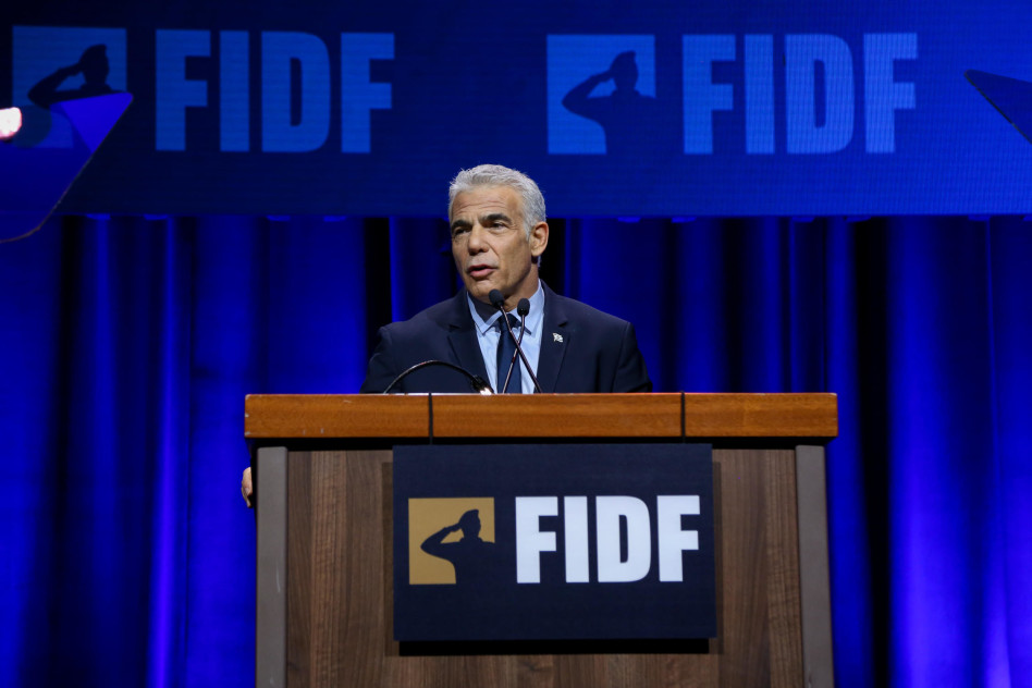 יאיר לפיד (צילום: מייקל סטיף, באדיבות ארגון FIDF)