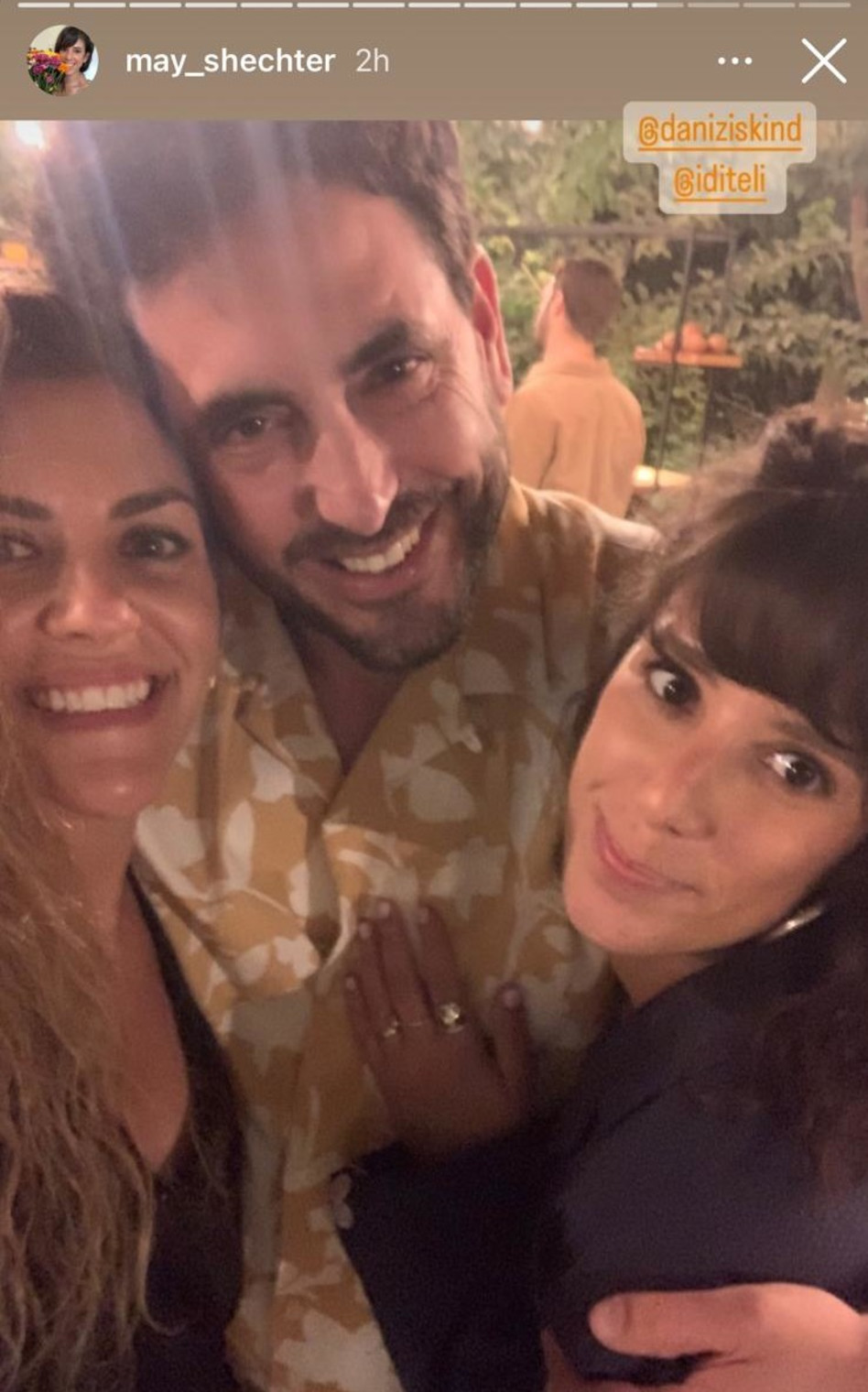 מאי שכטר, דני זיסקינד, עידית אליהו (צילום: צילום מסך אינסטגרם)