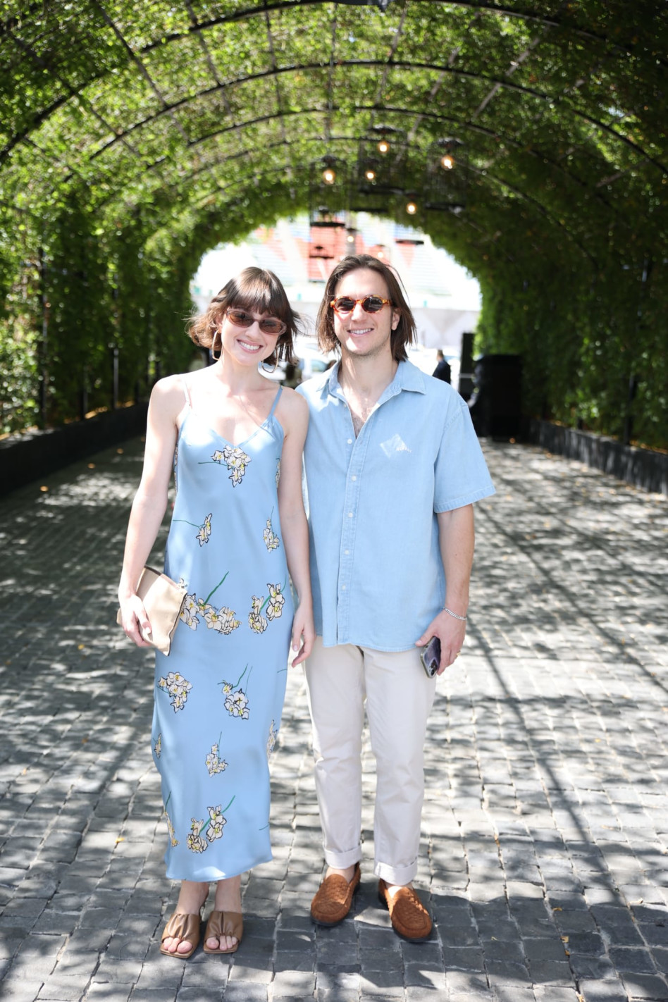 Lee Byrne and Eliana Tadhar at the wedding party of Ofer Schechter and Ksenia Gil (Photo: Or Gefen)