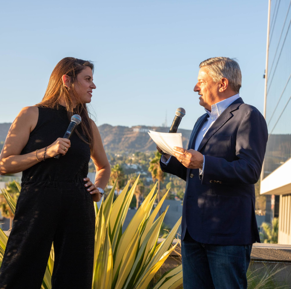 טד סרנדוס ודנה בלנקשטיין כהן (צילום: שלי סימון)