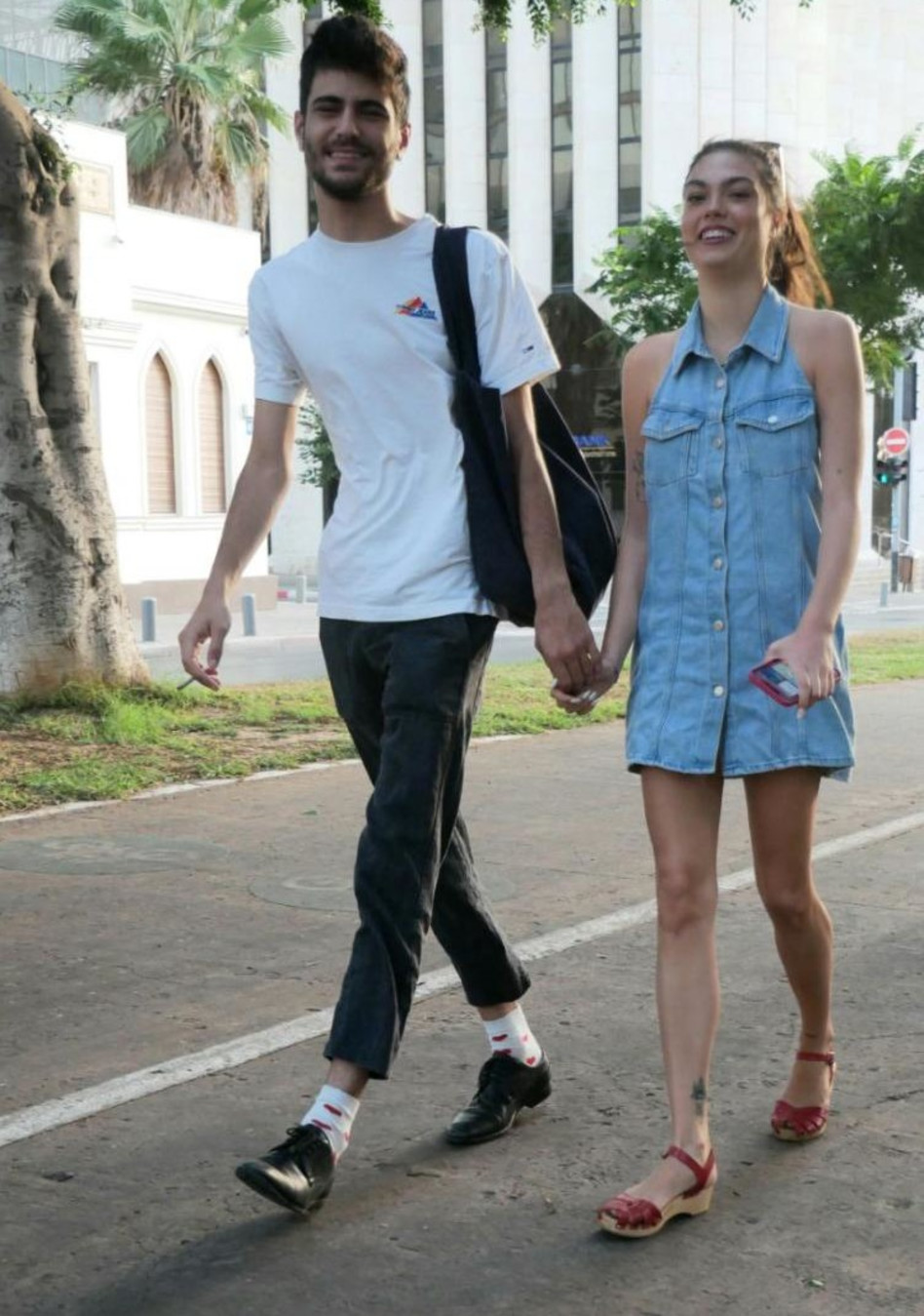 אופק לוי ובת הזוג נועם שחר (צילום: אמיר מאירי)