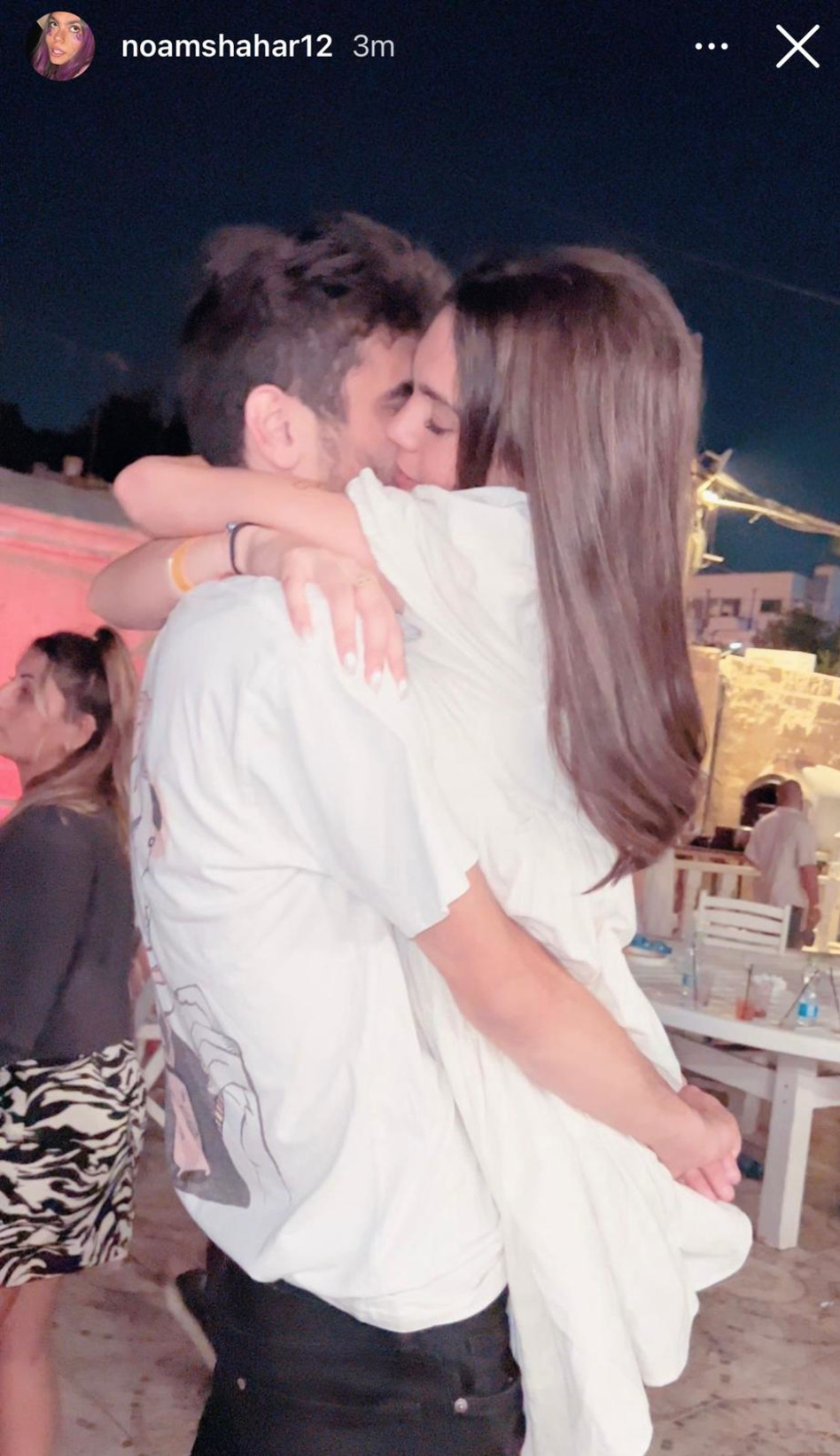 אופק לוי ובת הזוג נועם שחר (צילום: צילום מסך אינסטגרם)