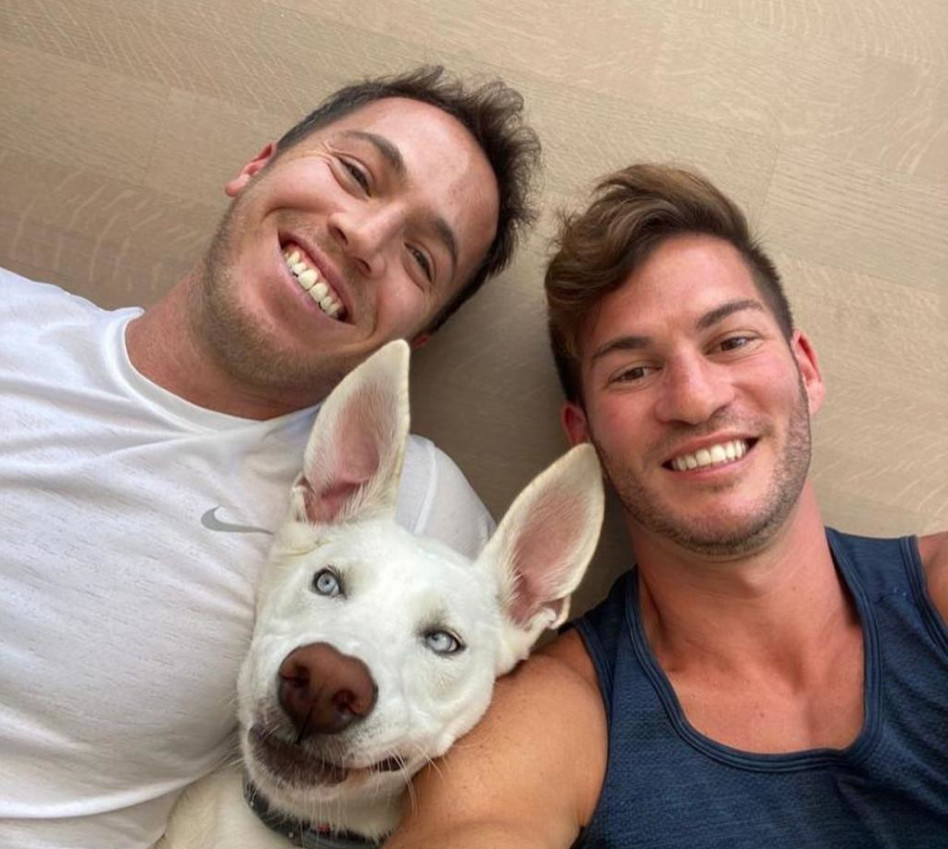 שון קופלר ובן זוגו מיכאיל בורץ (צילום: צילום מסך אינסטגרם)