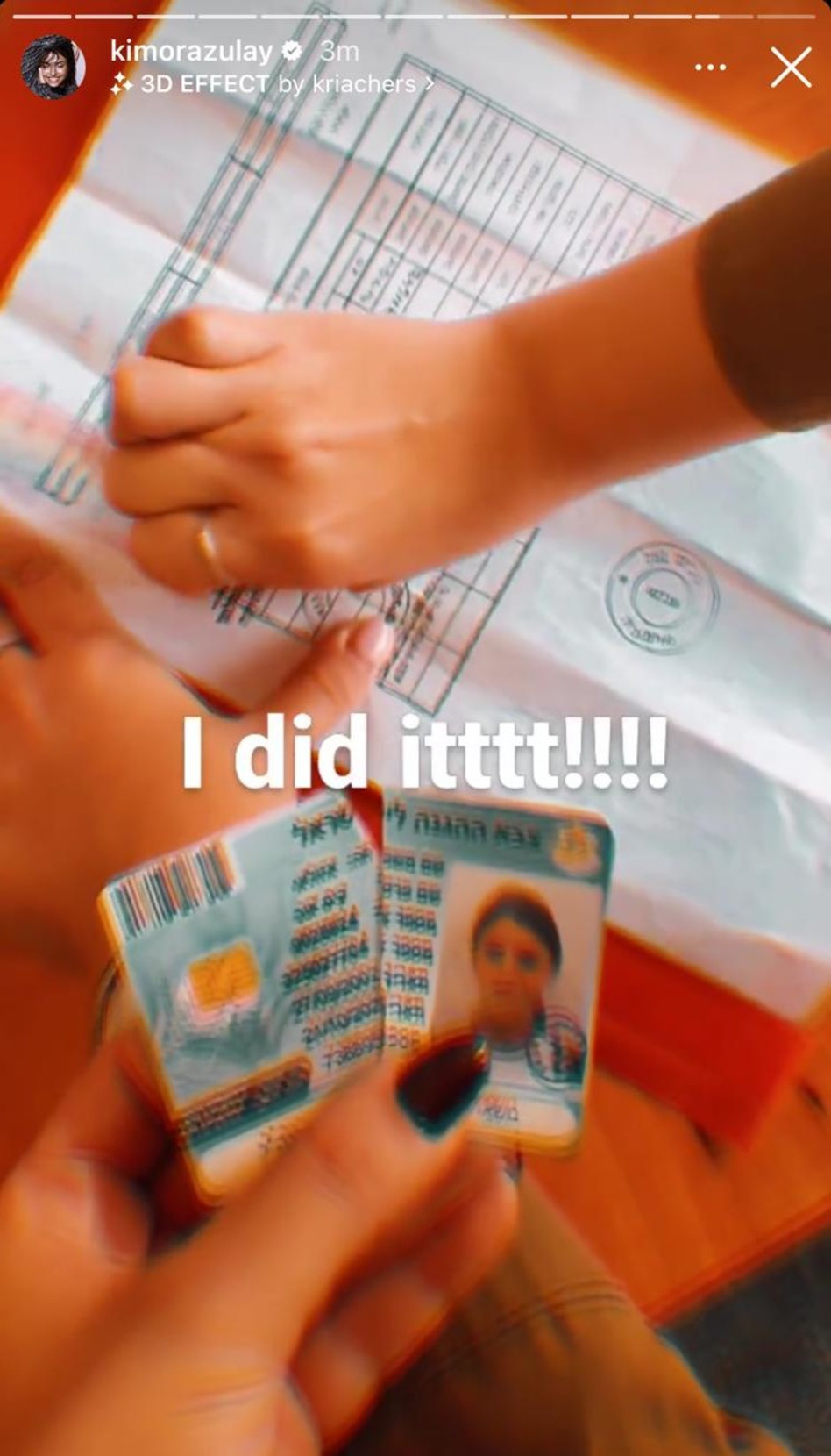 קים אור אזולאי השתחררה מצה''ל (צילום: צילום מסך אינסטגרם)