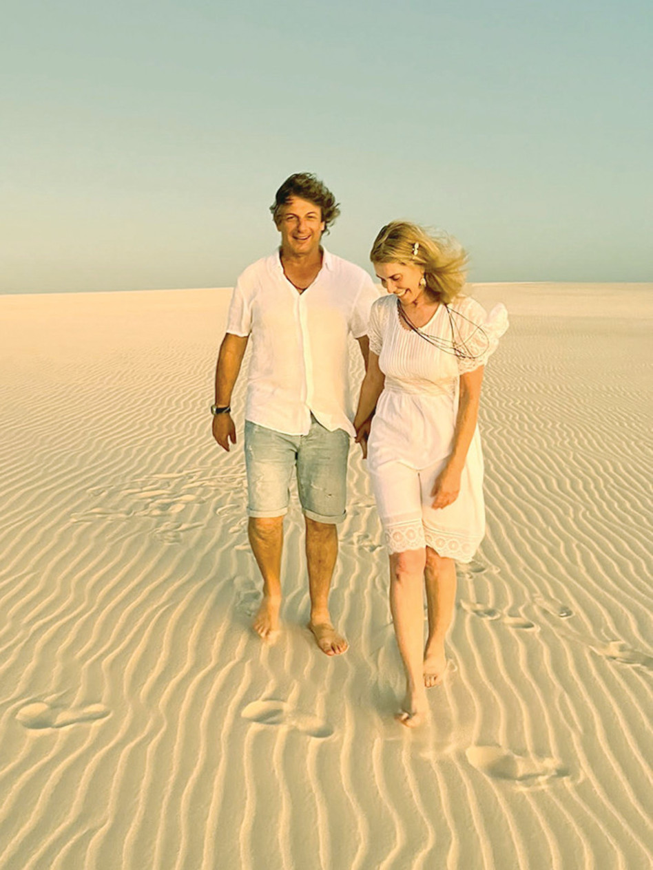 מיכל שלו ומארק פוגל (צילום: אלבום משפחתי)