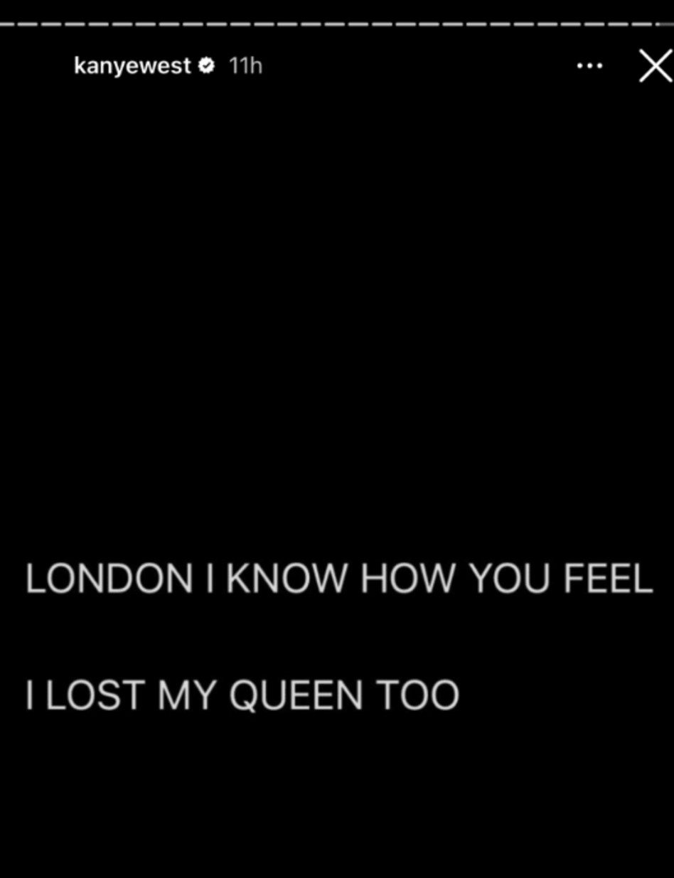 לונדון אני יודע איך אתם מרגישים. איבדתי גם את המלכה שלי (צילום: צילום מסך אינסטגרם)