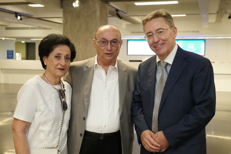 אורס בוכר, גדעון וחנה המבורגר (צילום: דרור יצחק)