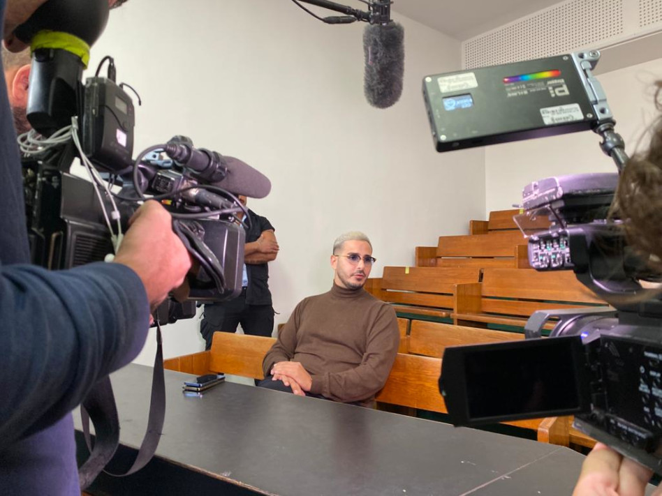 סיימון לבייב בבית משפט השלום בתל אביב (צילום: אבשלום ששוני)