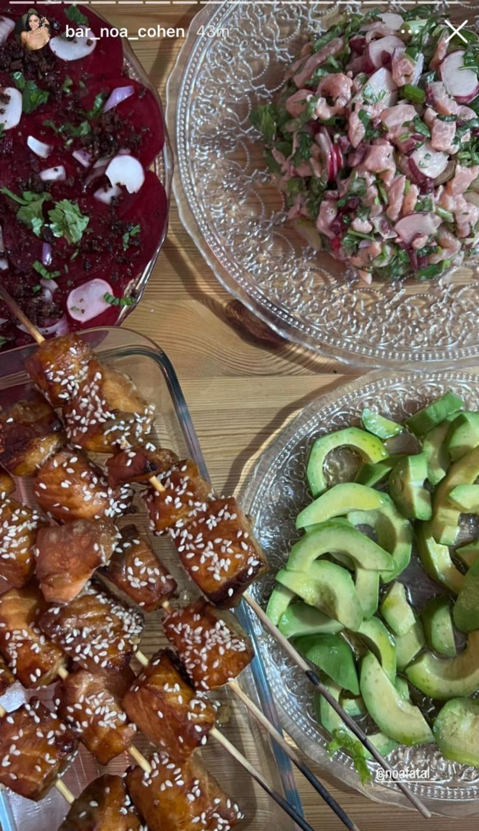 המנה של בר כהן (צילום: צילום מסך אינסטגרם)
