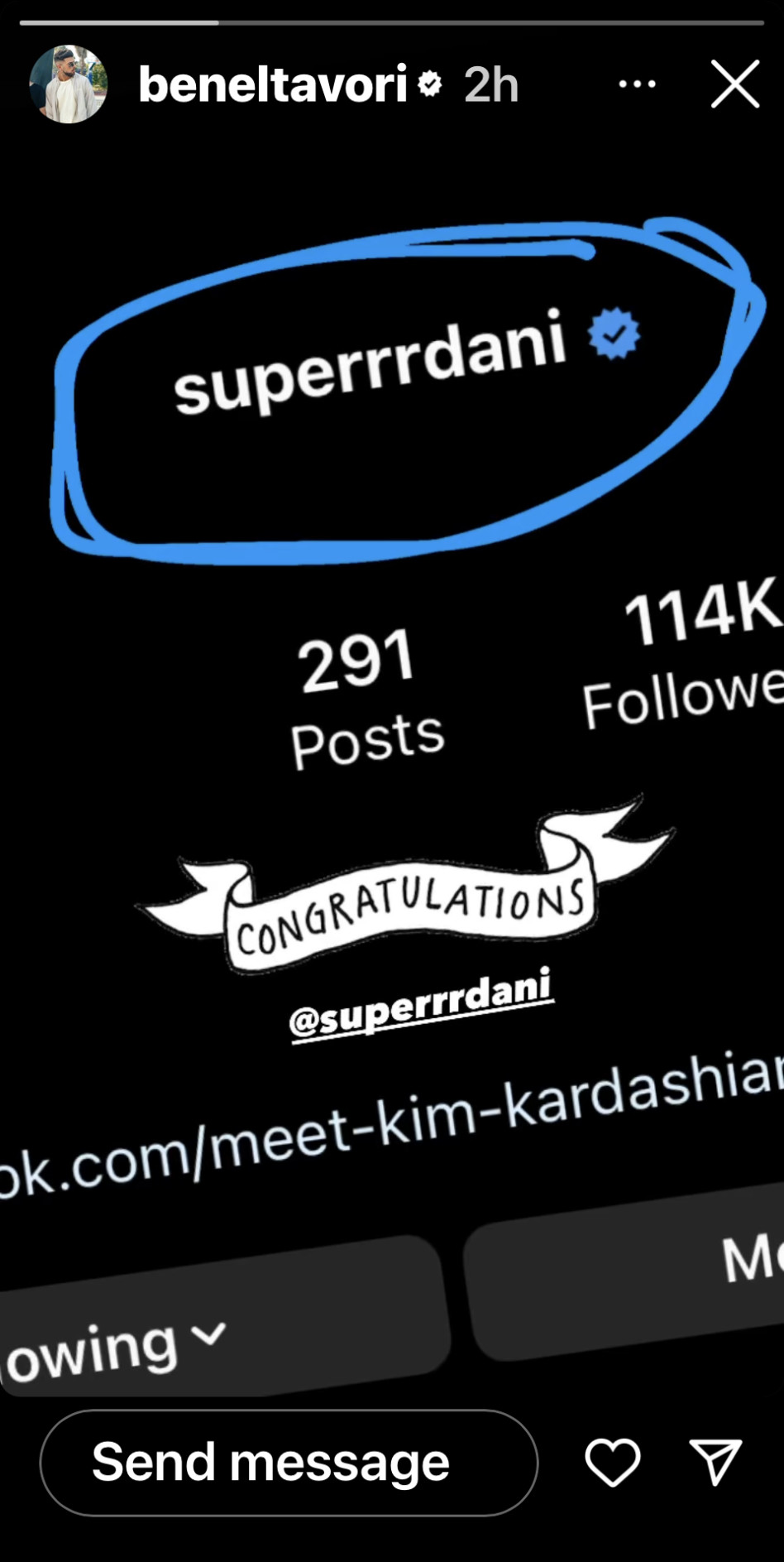 בן אל תבורי מפרגן לבת הזוג דני לוי (צילום: צילום מסך אינסטגרם)