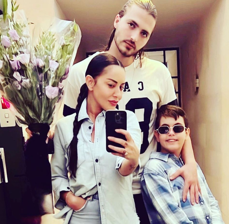 מאיה בוסקילה, בן הזוג שאולי ובנה לני (צילום: צילום מסך אינסטגרם)